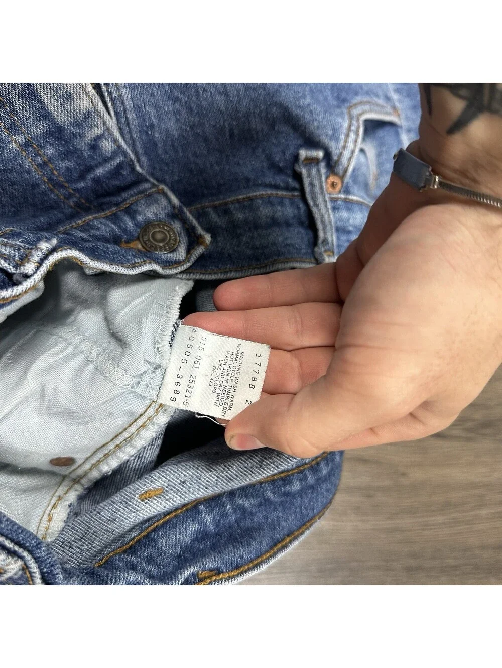 Vintage Levis Jeans Mens 36x30 Blue Denim 505 Orange Tab Straight American 90s